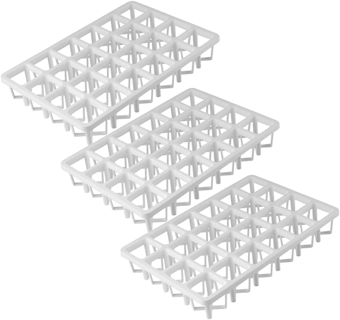 3Pcs Square Hole Nursery Pot Tray Racks Nursery Pot...