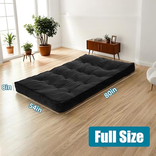 Mabozoo WMB-FUTON MATTRESS-VELVET 8 Inch Futon Mattress Full Size, Extra Thick Velvet Futons Sofa Couch Bed Floor Mattress thumb #1