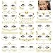 Vifoulal 14 Bögen Gesichts-Tattoos-Aufkleber, Metallic-Transfer-Tattoo, Wasserdichte Gesichtsjuwelen, schimmernde Glitzer-Gold-Tattoos für Frauen, Mädchen, Halloween, Make-up, Tänzer, Kostümpartys