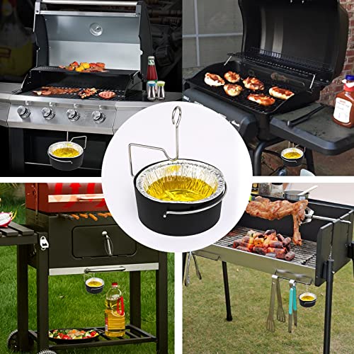 Image of Uniflasy Grill Grease Tray Cup and Grease Clip fits CharBroil /Kenmore Gas Grill, Grease Tray with Aluminum Foil Liner (15Pack), Grease Catch Cup for Masterbuilt 30 inch & 40 inch, Kenmore and More Grills