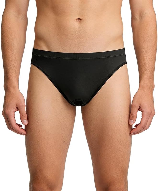 Mens Athletic Supporter Jockstrap, Post-Surgery Scrotum Support, Cute Breathable Suspensorios for Men Black