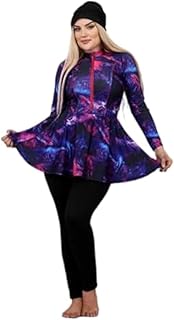 مايوه بوركيني للنساء مقاوم للماء من 3 قطع، موديل 2302