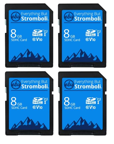 Everything But Stromboli 4 Pack 8GB SD Cards for Browning Trail Camera Dark Ops, Recon Force, Defender, Spec Ops, Patriot, Strike Force Game Cam SDHC Memory Card