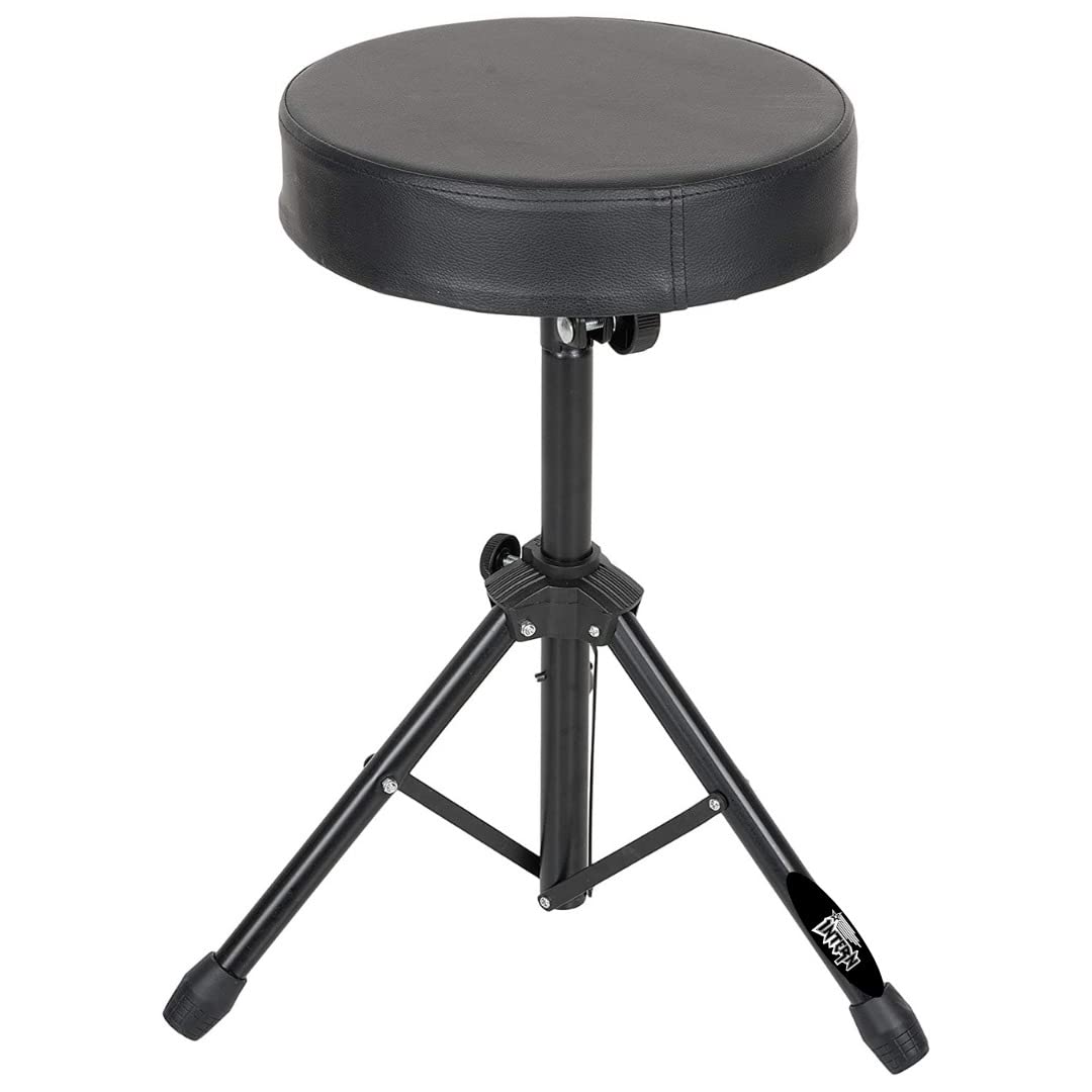 Intern Tripod Style Drum Throne Drum Stool Padded Seat Height Adjustable Round Top Drum Chair