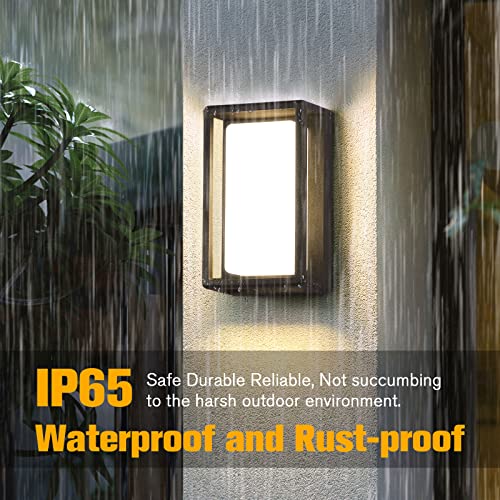 MVBT Modern Outdoor Solar Wall Light, LED Porch Patio Door Entryway Sconce Exterior Fixture Wall Lamp 3000K Landscape Lighting with No Wiring Required - Image 4