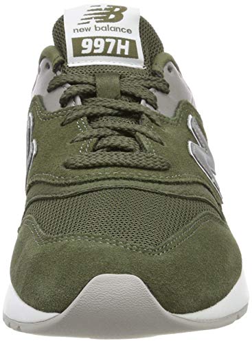 Image of New Balance Women's 997h V1 Sneaker, Dark Covert Green Silver, 5 UK