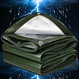 Telo Impermeabile Esterno, 200g/m² PE 1x3m Telone Occhiellato Impermeabile Rinforzato, Telo Protettivo Multiuso per Barche, Legno, Piscina, Mobili da giardino, Auto,verde argento