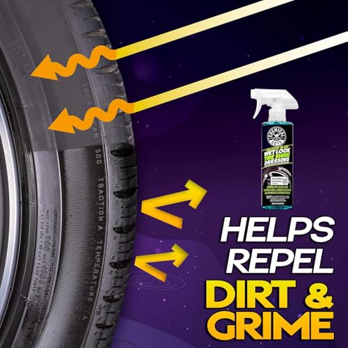 Image of Chemical Guys, Galactic Black Tire Shine & WonderWave Applicator Kit, 16 oz