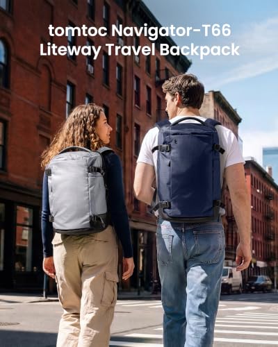 Image of tomtoc Travel Backpack 40L, TSA Carry On Bag Flight Approved, PFAS Free
