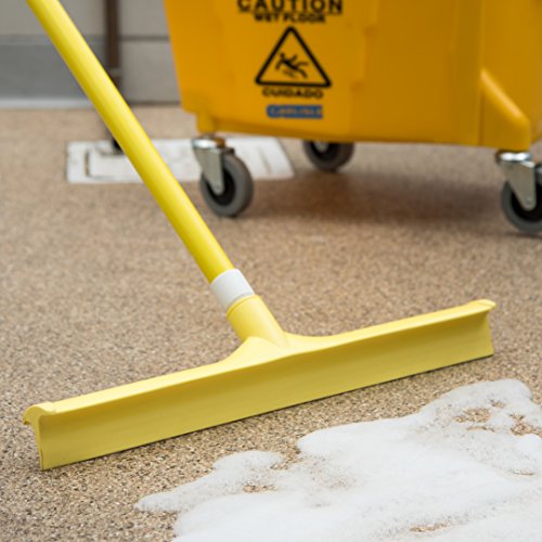 Image of SPARTA 20 inch Floor Squeegee Replacement Head, Seamless Rubber with Rust-Free Plastic Frame for HACCP Compliance, Heavy-Duty Industrial Use, Thermoplastic Rubber, 19.75 Inches, Yellow (Pack of 6)