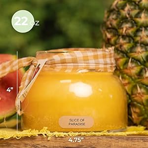 Acheerfulgiversliceofparadisemamascentedglassjarcandle22ozwithlidtruetolifefragrancemadeinusa Urban Country Home Decor A cheerful giver slice of paradise mama scented glass jar candle 22oz with lid true to life fragrance made in usa urban country home decor