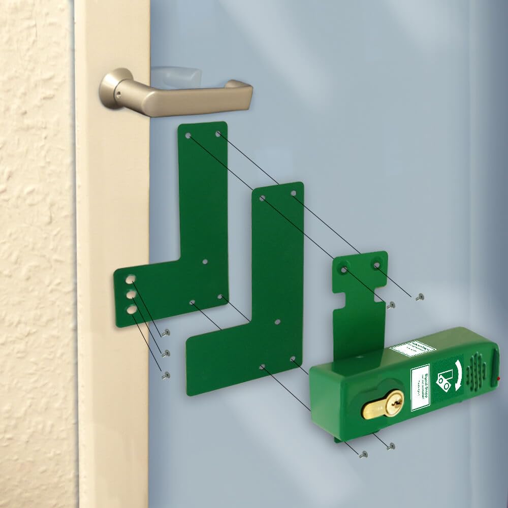 Montageplatte für Türwächter, für Glastüren mit Rahmen, zum Bohren aus Stahl, Art.-Nr. 38089