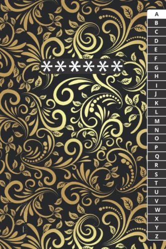 Password book: Alphabetical passwords logbook with ( tracking graph, passwords type strength table, pages of : Softwares activation keys, Sim card, Credit card, WiFi, Cryptocurrency…)