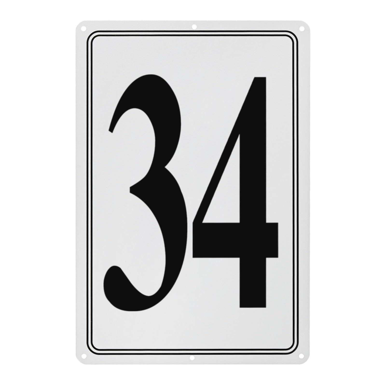 M METERXITY Aluminum Number Sign 34, 11.8 Inch House Numbers and Metal Letters, Parking Spot Letter Signs