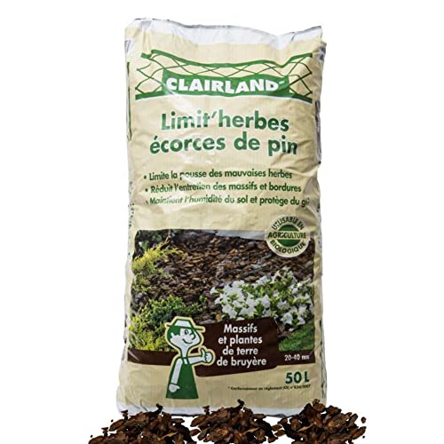 ALGOFLASH NATURASOL Sac de Ecorces de pin, Utilisable en agriculture biologique, Prêt à l'emploi, 50 L, NNPIN50
