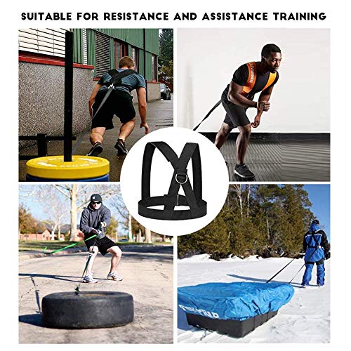 Image of Sled Harness, Weight Speed Tire Pulling Workout Resistance and Assistance Trainer Physical Training Rope Football Exercise Equipment for Outdoor Indoor Men and Women