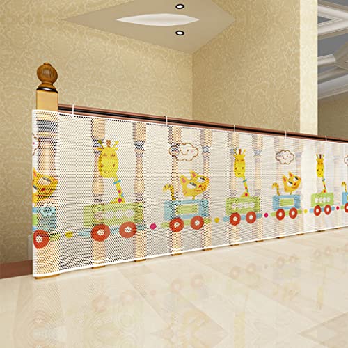 Image of SNOWIE SOFT� 3 * 0.79M Baby Safety Net for Balcony Baby Protection Stairway Safety Net Protector with 25 Nylon Ropes and 15 Plastic Buckle Safety Banister Stair Mesh for Baby Toddler