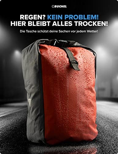 Büchel Fahrradtasche für Gepäckträger I wasserabweisend und bis zu 10kg belastbar I Fahrradtasche Gepäckträger aus Tarpaulin, Gepäckträgertasche, Fahrrad Taschen hinten