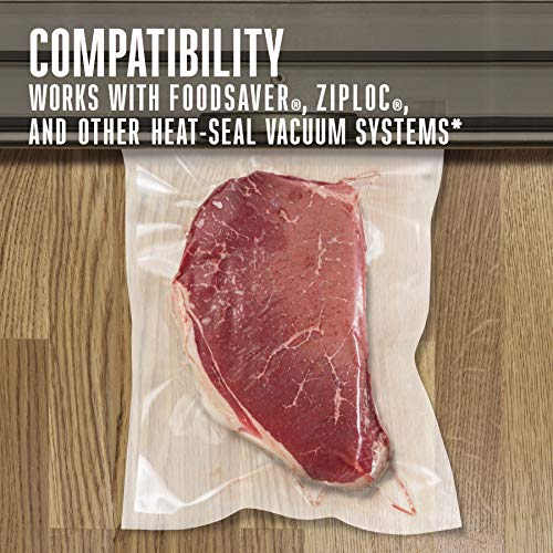 Image of Weston 11 inch x 16 inch Gallon Vacuum Sealer Bags For Meal Prep & Sous Vide | 2 Ply 3mm Thick | Compatible With NutriFresh & FoodSaver | BPA Free | 100 Count | Clear