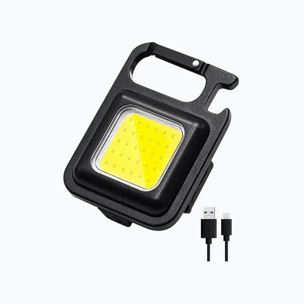 Drumstone (𝐄𝐱𝐥𝐮𝐬𝐢𝐯𝐞 𝟐𝟎 𝐘𝐞𝐚𝐫𝐬 𝐰𝐚𝐫𝐫𝐚𝐧𝐭𝐲 Rechargeable COB LED Keychain Flashlight, 500 Lumens, 4 Light Modes, Magnetic Pocket Emergency Light-image-22