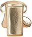 The Drop Women's Avery Square Toe Two Strap High Heeled Sandal, Gold, 5 B US