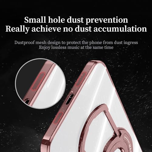 Coque transparente antichoc iPhone 14 Pro avec anneau magnétique Premium