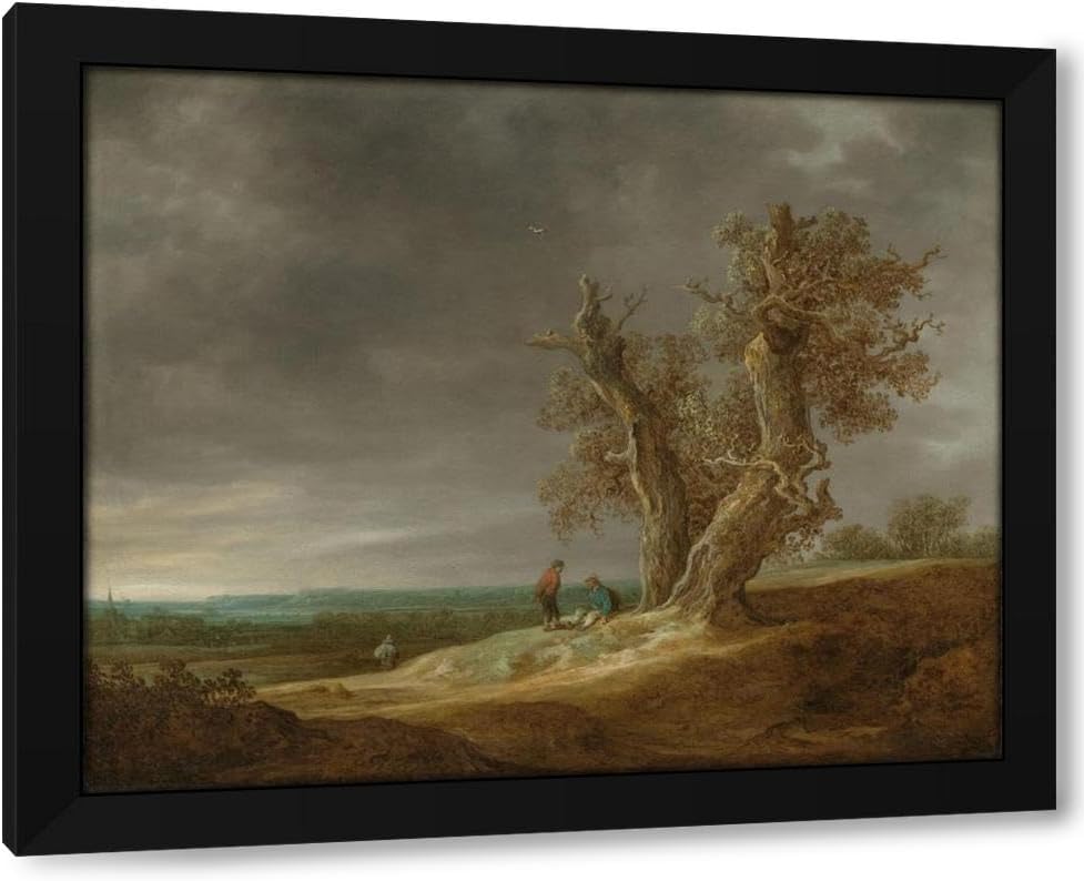 ArtDirect Landscape with Two Oaks (1641) 20x16 UnFramed Museum Art Print Poster Ready for Framing by Jan van Goyen (Dutch, 1596-1656)