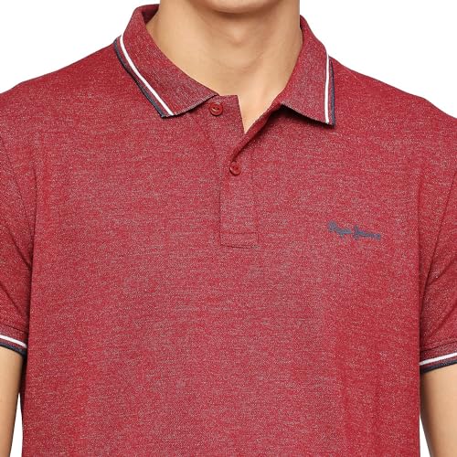 Image of Pepe Jeans Men's Cotton Regular Fit Polo T-Shirt
