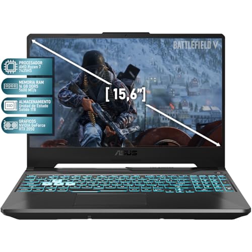 Image of ASUS TUF Gaming A15 NVIDIA GeForce RTX 2050 AMD Ryzen 7 7435HS 16GB RAM 1TB SSD 15.6 inch Windows 11 Home English Keyboard + Mouse DXT Gaming