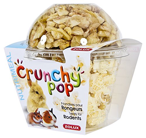 Zolux Crunchy Pop Banane 63G Pop Corn und Banane Leckerli für Nager