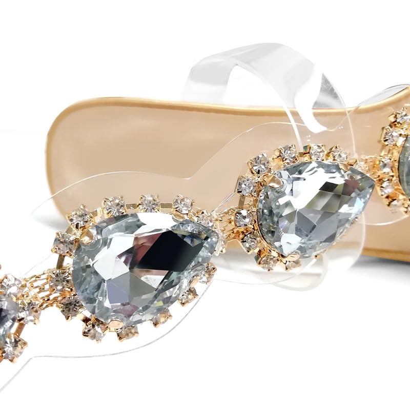 Richealnana Women's Rhinestones Crystal Sandals2