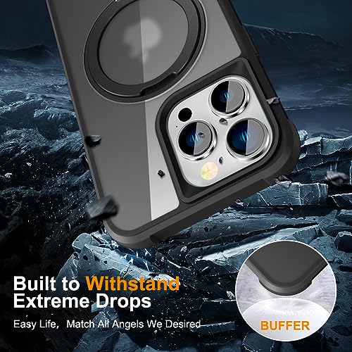 Image of Compatible with iPhone 15 Pro Max Case with Stand 6.7 inch,Black