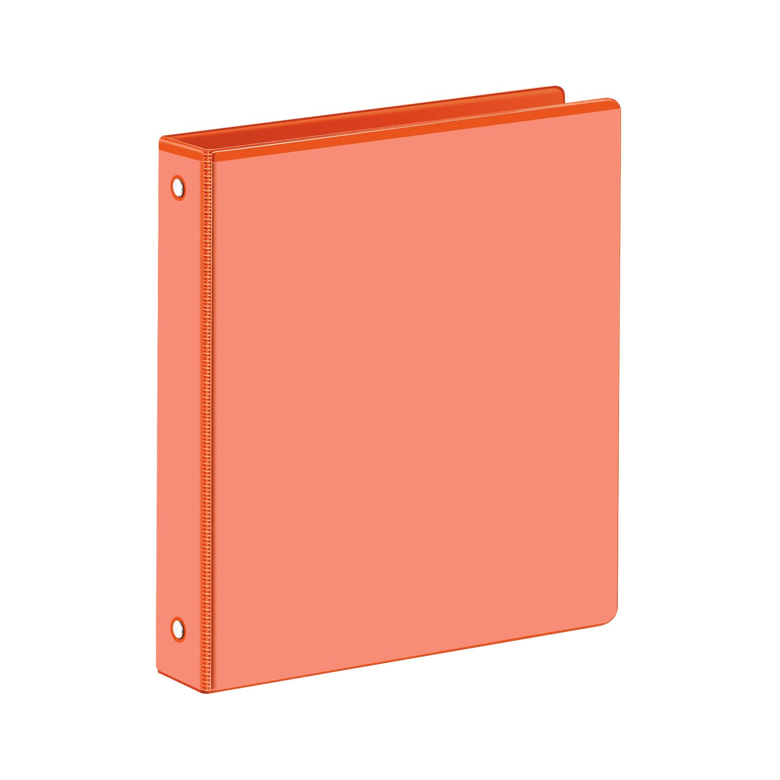 SUIN 1 Inch 3 Ring Binder, Clear 1'' View Presentation Binders with 2 Pockets, Fits 8.5 x 11 Letter Size, Durable Polypropylene, Non-Stick &amp; PVC-Free for School, Office &amp; Home (Orange)