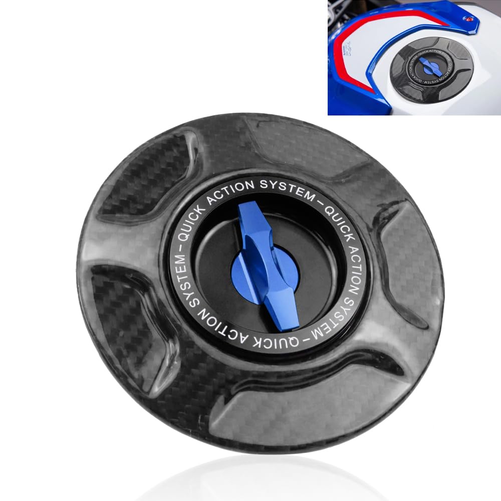 Amazon.com: Carbon Fiber Keyless Fuel Gas Cap Tank Cover For BMW