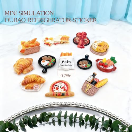 Set 12 imanes decorativos de comida 3D para cocina miniatura 2