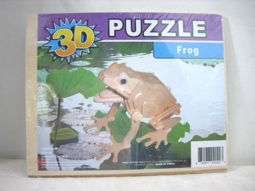 All4LessShop 3-D Wooden Puzzle - Frog -Affordable Gift for Your Little One! Item #DCHI-WPZ-M041
