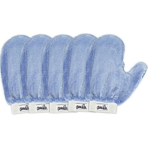 CleanAide Microfiber Terry Weave Mitt with Thumb and Elastic Wrist Cuffs, Pack of 5 Cover