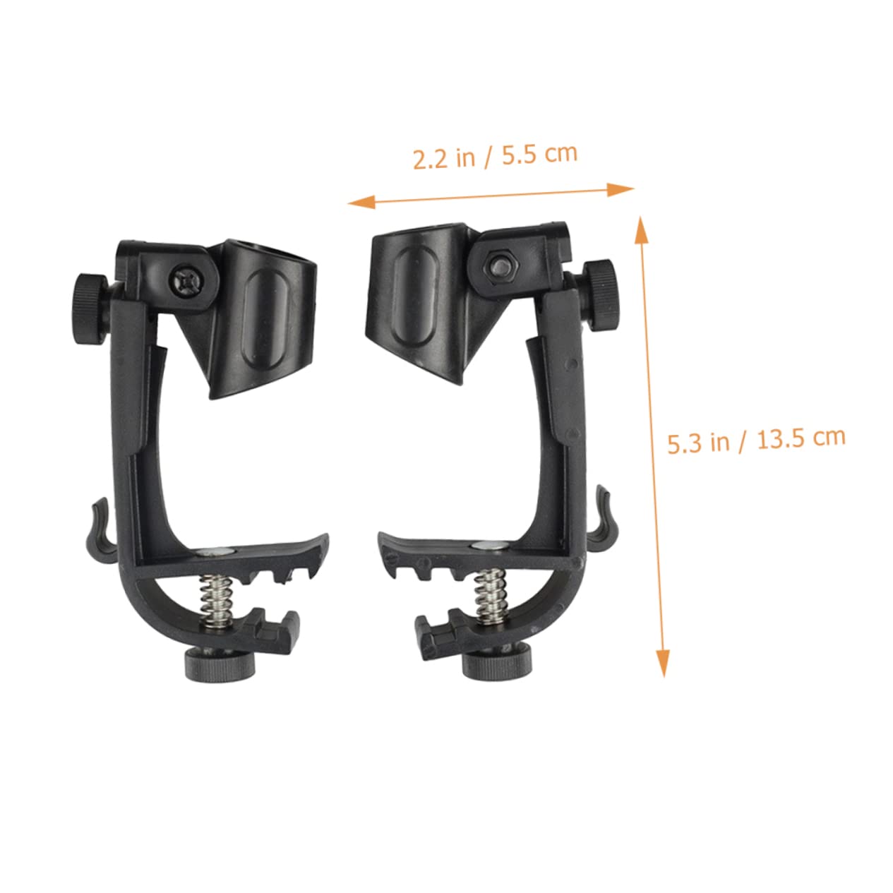 Toddmomy Mic Clips for Stands 2pcs Microphone Clamp Holder Microphone Support Mount Tool for Stage