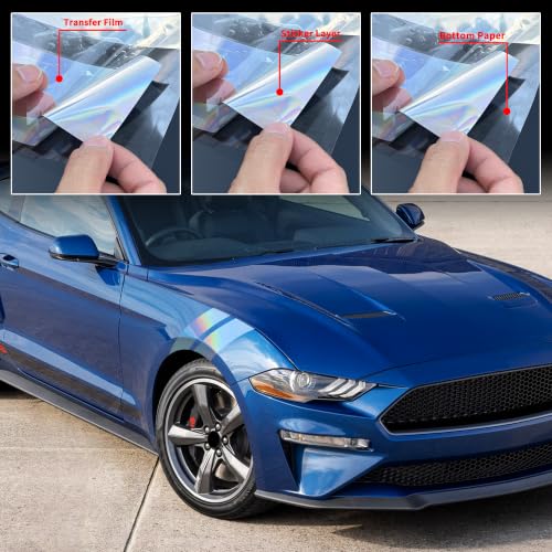 Image of TOMALL 2 Pair Racing Sport Stripe Vinyl Decals for Car Fender Hood Bumper Trunk Auto Stripe Graphic Stickers Decorations for Pickup Vehicle SUV Truck Off-Road (Gradient)