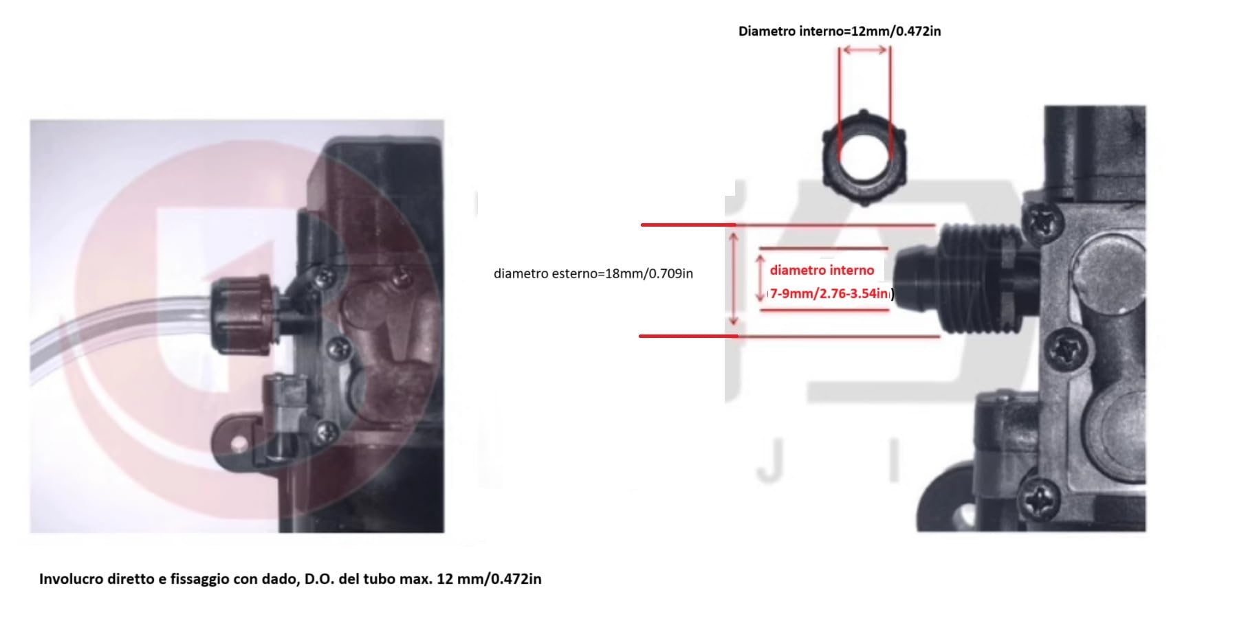 CYBERNOVA DC 24V 6-7L /MIN Pompe à membrane intelligente (avec pressostat) Pompe à eau auto-amorçante silencieuse pour Caravane/Bateau/Jardin/Gamper Nettoyage/Pulvérisation