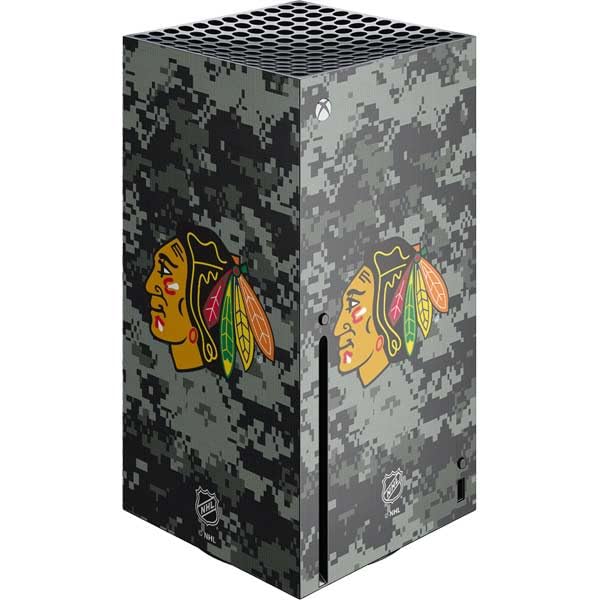 Skinit Decal Gaming Skin Compatible with Xbox Series X Console - Officially Licensed NHL Chicago Blackhawks Camo Design