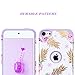 Fingic for iPod Touch 5 Case,iPod 6 Pineapple Case,Floral Ultra Slim Case Hard PC Soft Silicone Protective Case Cover for Apple iPod Touch 5/6th Generation,Pineapple/Purple