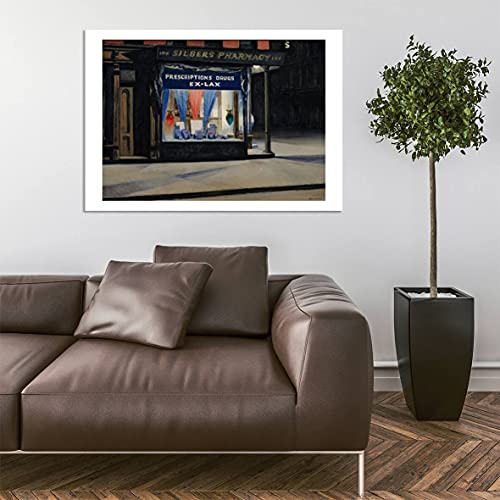 Edward Hopper Drug Store extra large mat pour masquer un mur vide - 5
