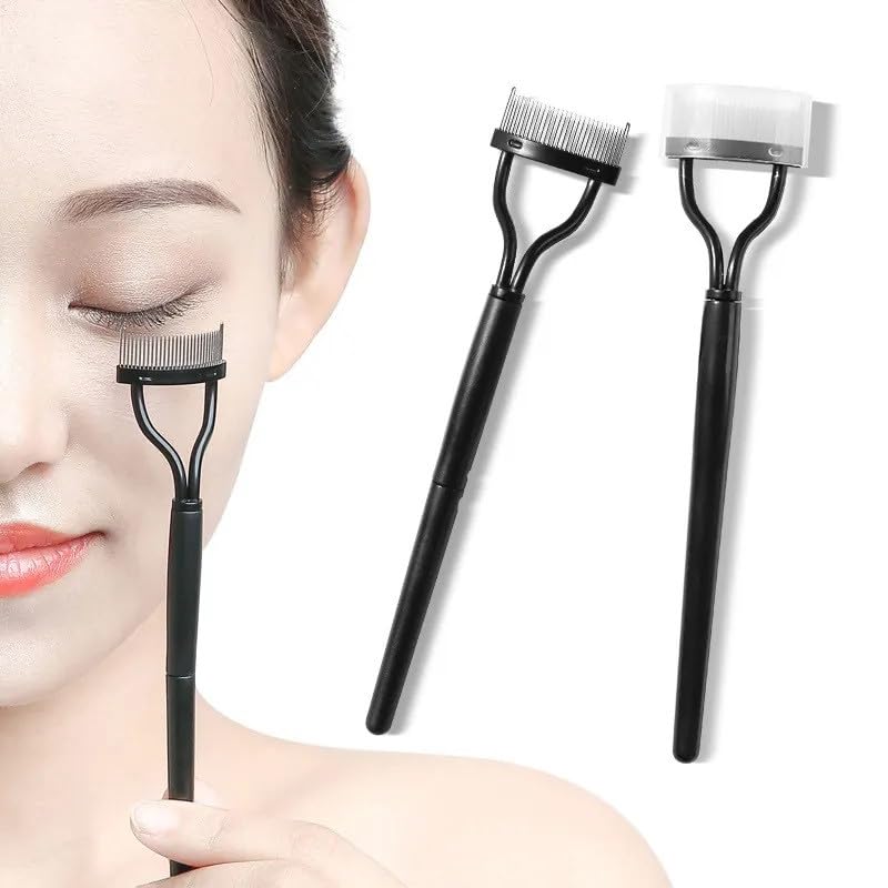 EZ LIVING DualEnded Eyelash Comb and Eyebrow Brush Eyelash comb metal Eyelash comb and brush Eyelash comb mascara Eyelash comb tool Eyelash separator comb Eyelash comb plastic-image-11
