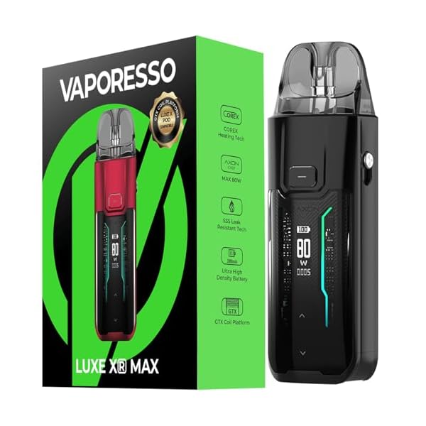 Vaporesso luxe XR Max Kit vaporisateur DTL/MTL 5ml pour nacelle luxe X/XR et plateforme GTX Coil sans nicotine et sans liquide