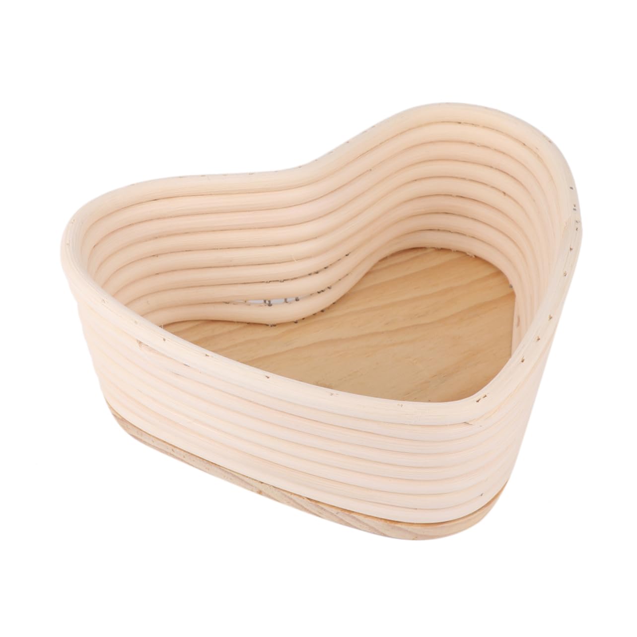 OFFSCH Heart-shape Vine Bread Basket Liner Bread Pan Lid for Proofing Natural Rattan Baking Tool Non-stick for Sourdough