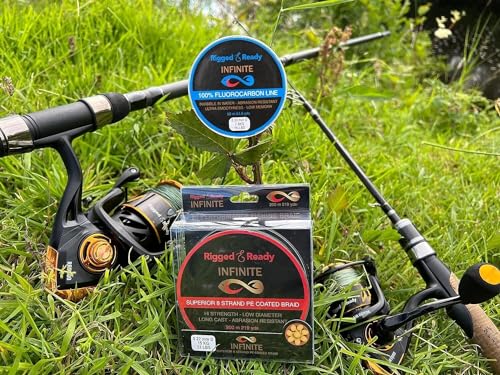 Rigged and Ready Infinite Hi-performance Fishing Braid-33lb-15kg PE Coated Line-200m. Braided 8 Strand Low Diameter No Stretch Long Cast Abrasion Resistant Fast Sink. River Lake Sea Fishing - Image 4