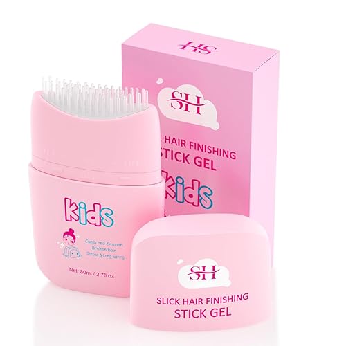 gowwim Nuevo gel para el cabello para niños, barra de cera para el cabello para control de bordes, barra de acabado de cabello con integración de