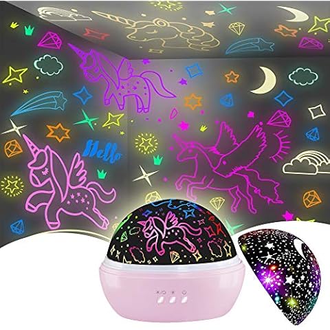 Unicorn Gifts for 2-7 Year Old Girls , 2 in 1 Girls Toys Star Projector Unicorn Night Light for Kids Age 3-9, Xmas Stocking Fillers Birthday Gifts for Girls Age 3-10, Unicorn Toys for Girls Age 4-9 Cover