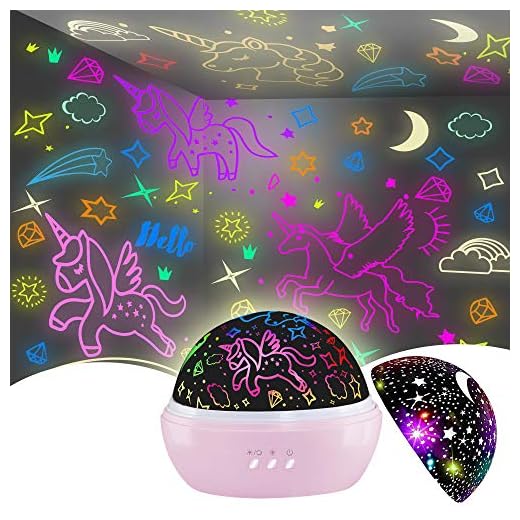 Unicorn Toys for 3-8 Year Old Girls,Star Projection Cute Kids Toys for 2-9 Year Olds Girls 2 in 1 Popular Christmas Xmas Birthday Gifts for Girls Age 2-10 Year Old Girls Toys,Unicorns Gifts for Girls